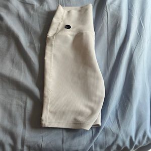 Five Dancewear white biker shorts